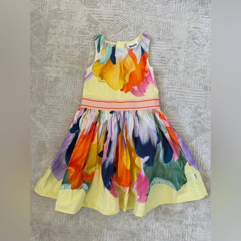 Molo Dress in Colorful Joy Size 3T/4T floral cotton dress Carli Dress - Picture 2 of 5
